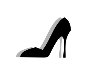 Shoes heel. Woman shoes icon.