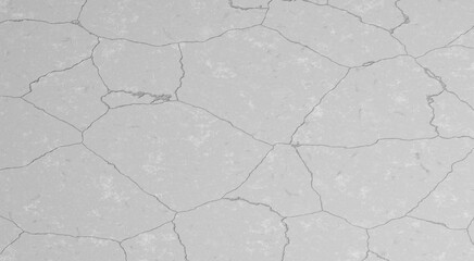 Gray  concrete texture with cracks in the surface. Procedural graphic designed as a 3D render, 3D illustration.