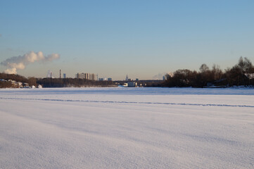 winter landscape in the city