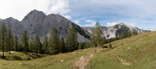 Karavanek ridge from Klagenfurter Hütte in Austria