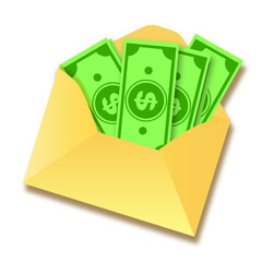 Paper folder with money