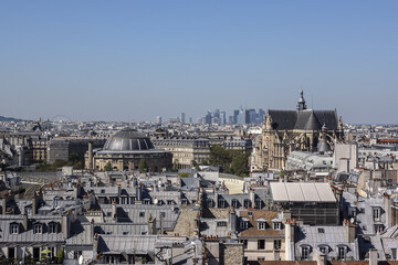 Obraz premium Panorama of Paris. France. View from Centre Georges Pompidou. 