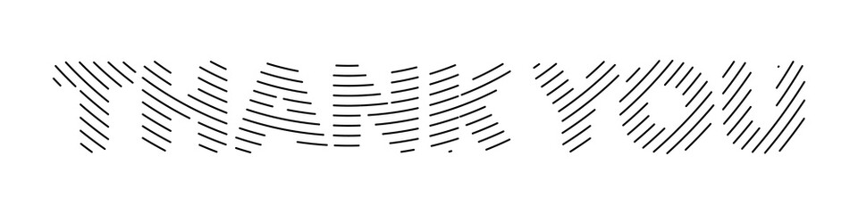 Thank You - striped inscription