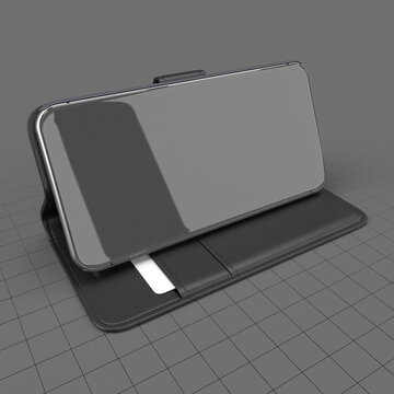 Smartphone in flip wallet case 4