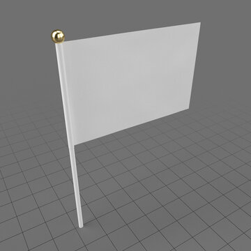 Decorative small flag on flagpole