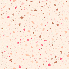 Terrazzo seamless pattern. Orange classic flooring