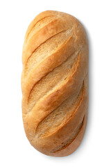 Loaf of a white bread isolated on the white background