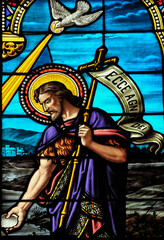 Saint John the Baptist stain glass