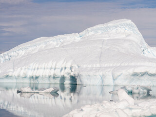 Icebergs in Disko Bay, Greenland, Danish Territory.