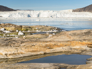 Eqip Glacier in Greenland, Danish Territory.