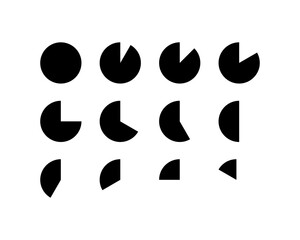 Fototapeta premium Pie Chart Icon set in trendy flat style isolated on white background. Graph symbol for your web site design, logo, app, UI. Vector illustration, EPS10.