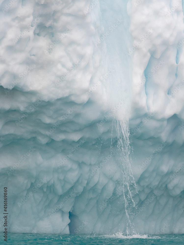 Poster Ilulissat Icefjord at Disko Bay, Greenland, Danish Territory.