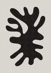 Abstract botanical poster. Retro art print design, contemporary floral paint, fashion decor. Vintage vector illustration