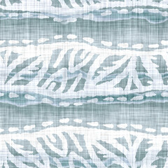 Aegean teal wavy stripe patterned linen texture background. Summer coastal living style home decor fabric effect. Sea green wash grunge wave line blur material. Decorative textile seamless pattern
