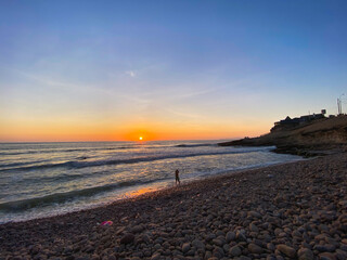 sunset in the beach