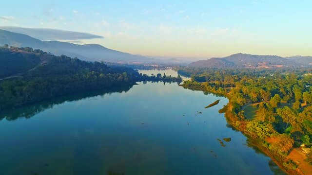 Aerial view of the Lake Eildon National Park in Victoria, Australia