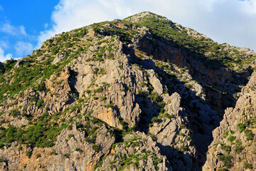 Aerial view of the mountains in Chefchaouen (Chaouen), Morocco.