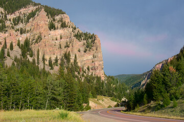 Fototapeta na wymiar Wyoming Highway in Summer