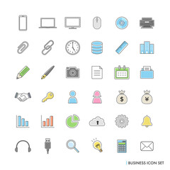 シンプルなビジネスアイコンのセット