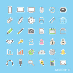 シンプルなビジネスアイコンのセット