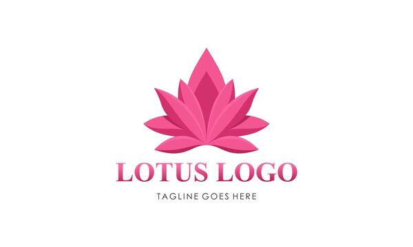 Lotus flower logo design template