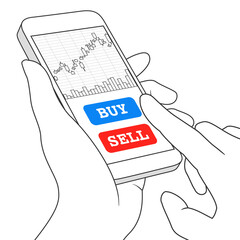 Buying and selling using the mobile trading apps