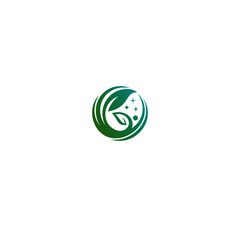circle logo for human and leaves of life