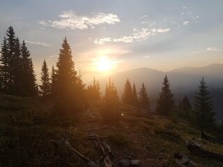 Sunrise Hiking over the Rockies