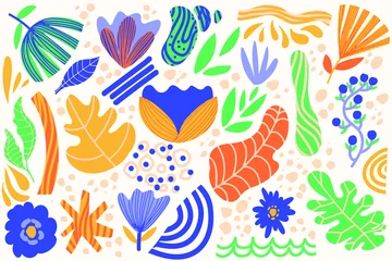 Meubelstickers pattern with flowers © agus