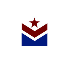 letter M. vector logo monogram alphabet design american taste