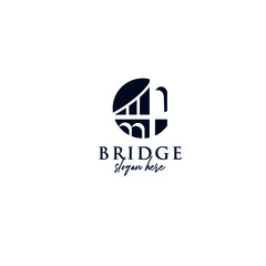 Logo vector symbol for bridge 