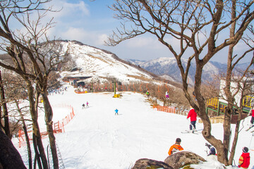 御在所岳　山頂のスキー場