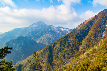 御在所岳登山　中登山道から眺める鎌ヶ岳