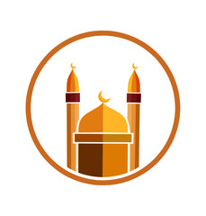 illustration of a logo mosque for islam themes or ramadan themes