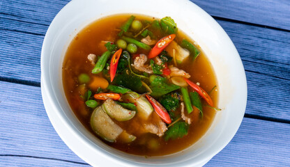 Thai Food Mixes of Soups and Rice Dishes