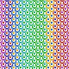 Rainbow pattern. Peacock feathers vector pattern.
