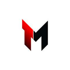 Letter TM simple logo design vector