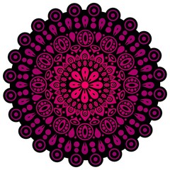 Abstract Round Ornament Red