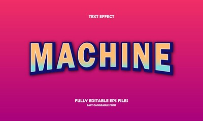 machine style editable text effect