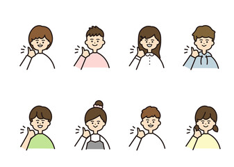 こども　グーポーズ　バストアップ　セット