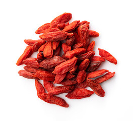 Wolfberries on a white background