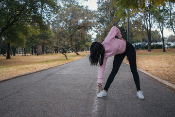 woman exercising outdoors
