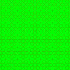 green background. Islamic pattern of a mosaic in Moroccan style.