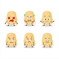 Turmeric cartoon in character with nope expression