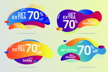 Fototapeta premium Creative Sales Special Price Signs. Greeting card. Vector illustration.