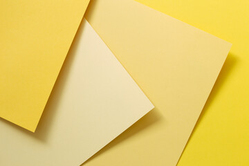Yellow layered color paper background