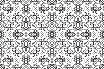 Seamless hand drawn pattern black and white