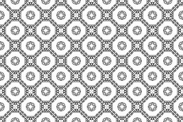 Seamless hand drawn pattern black and white