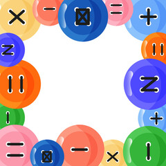 Frame template with clothing buttons.