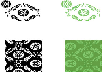 平安有職文様_小葵（こあおい）06_タイル